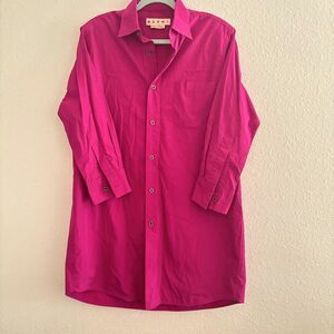 Marni Casual Button down midi dress purple size medium